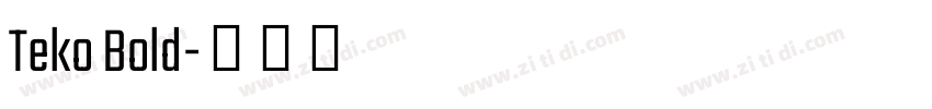 Teko Bold字体转换